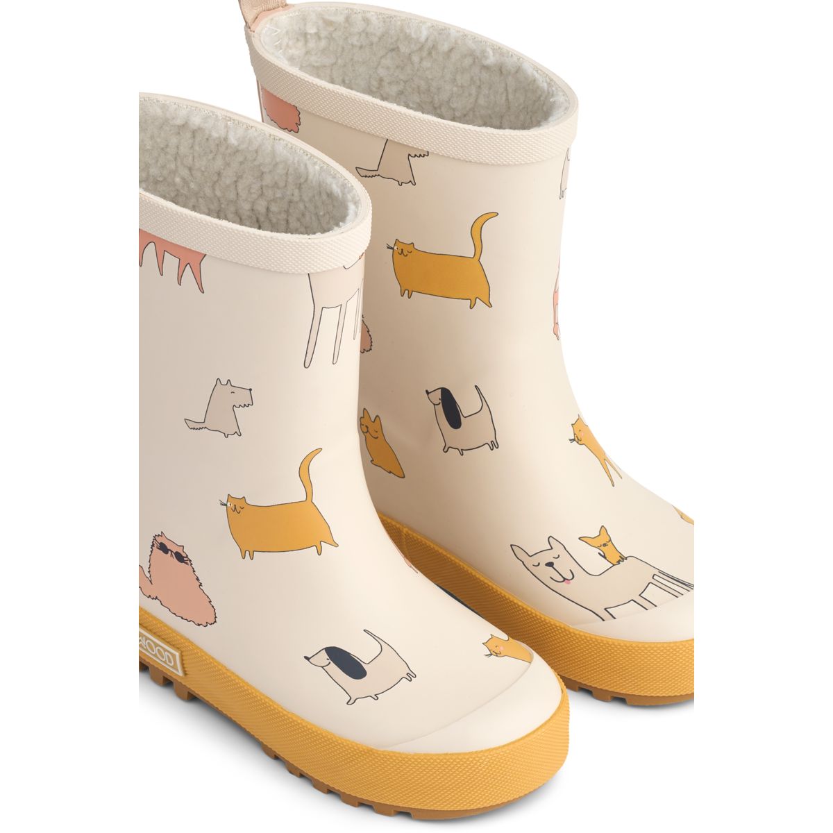 Liewood Mason Thermo Rain boots - Cats and Dogs / Sandy - THERMO BOOTS