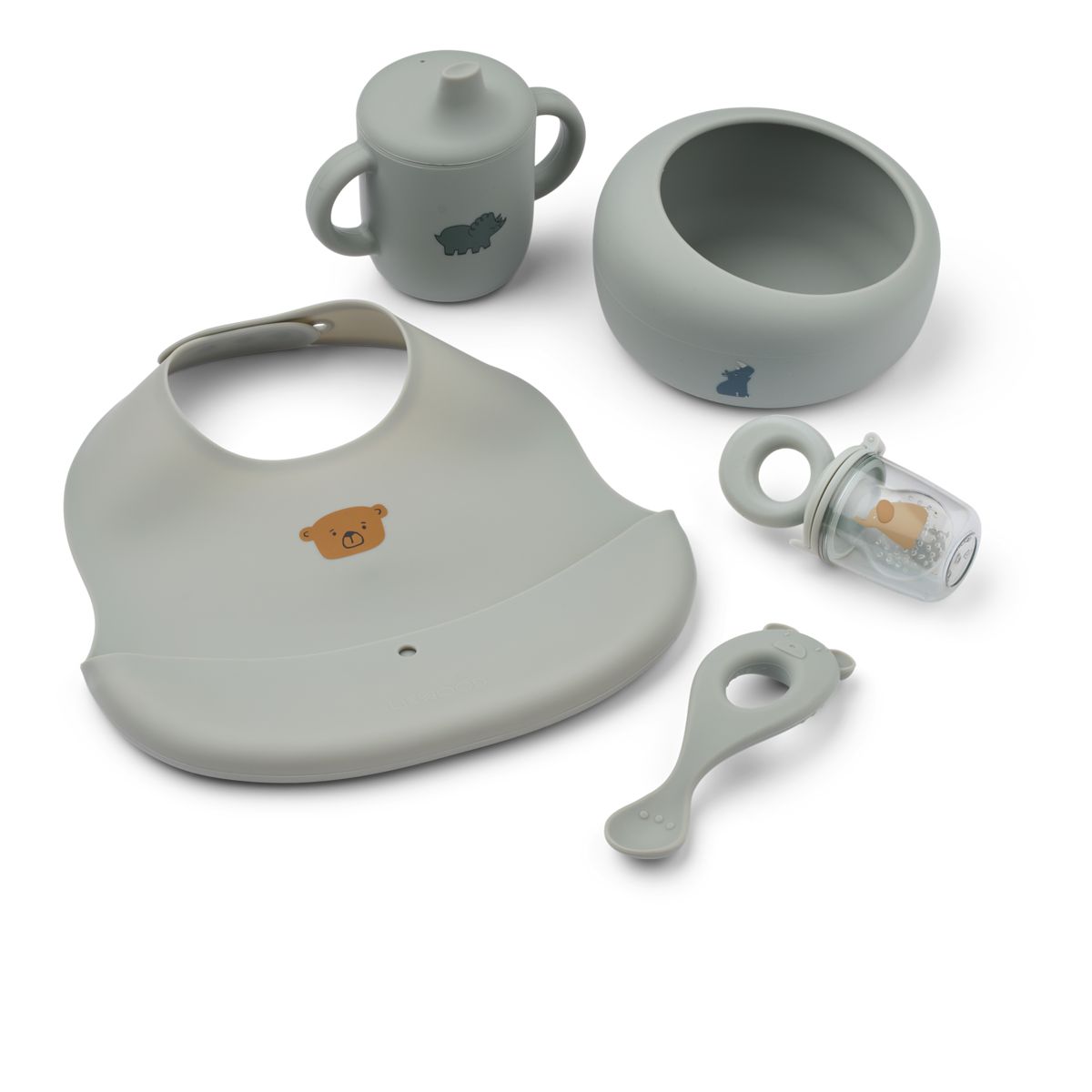 Liewood MILEAH Baby Mealtime Set - Dove blue - TABLEWARE SET