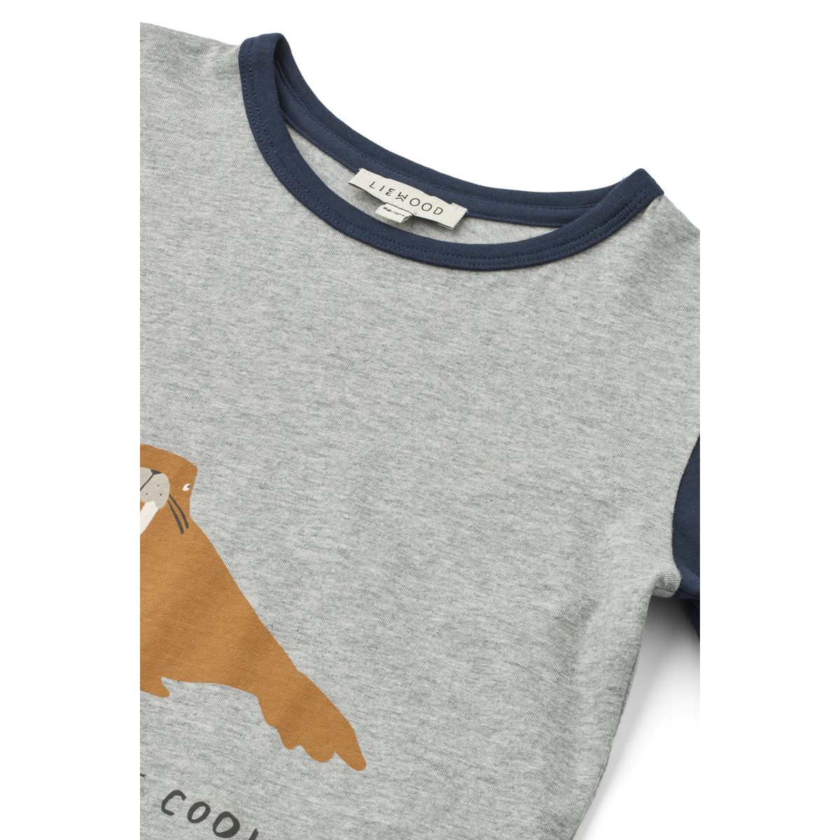 Liewood Apia Long-sleeve T-shirt - Walrus / Grey melange / Classic navy - TSHIRT
