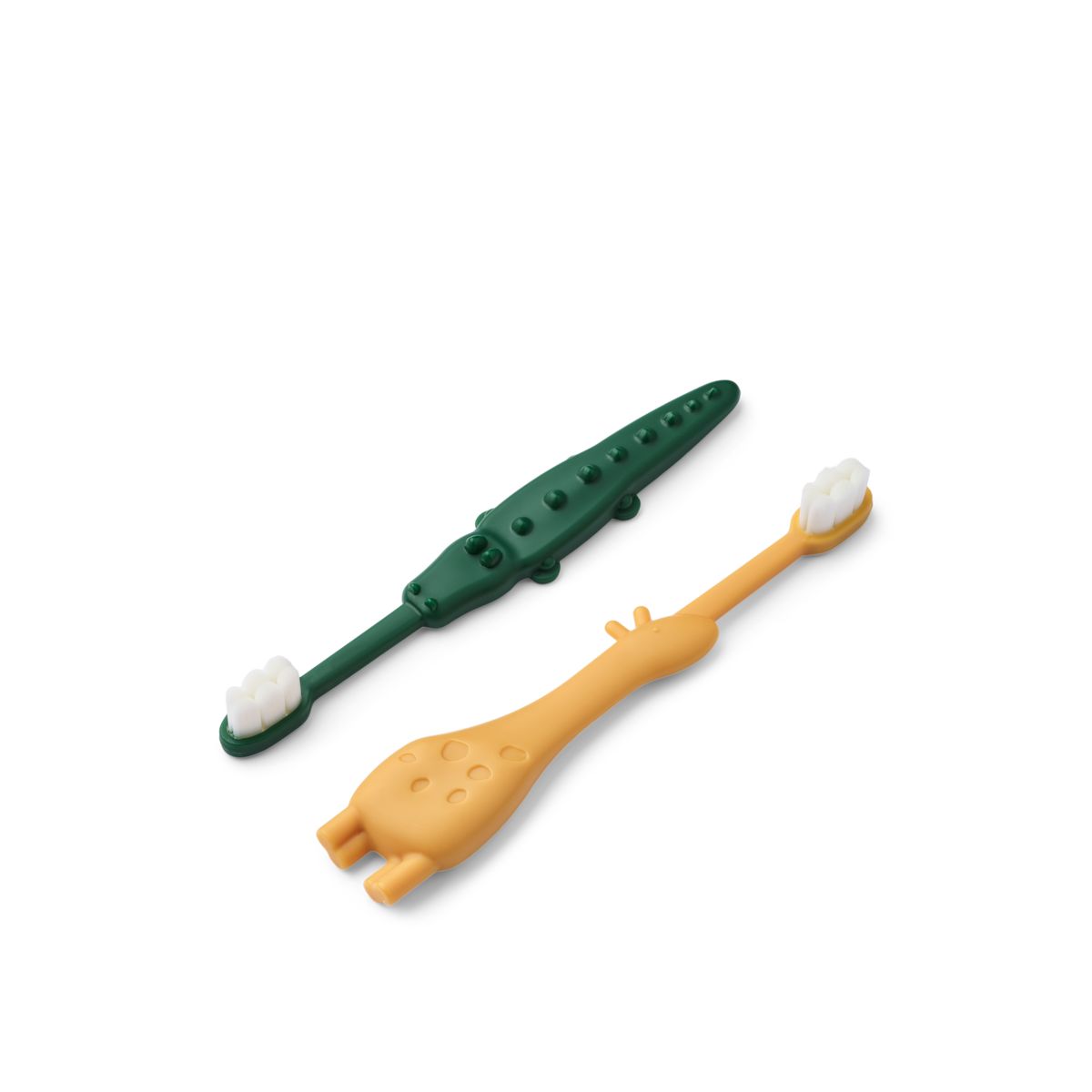 Liewood Fabio Toddler Toothbrush - Yellow mellow / Garden green - BATH & HYGIENE