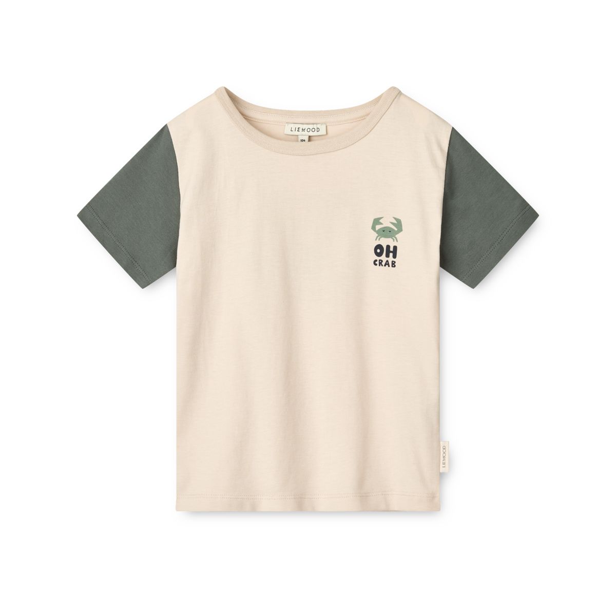 Liewood Apia Placement Print T-shirt - Oh Crab / Sandy - TSHIRT