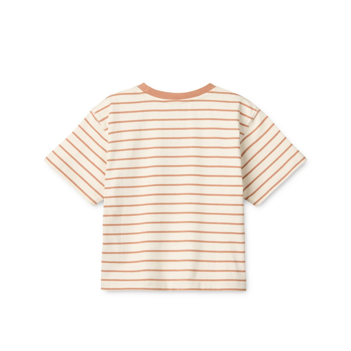 Liewood Tyler Striped Shortsleeve T-shirt - Peach / Stripe tuscany rose / creme de la creme - TSHIRT