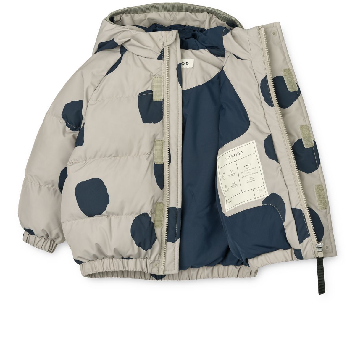 Liewood Adelina Jacket with ears - Spot dots / Mist - JACKET