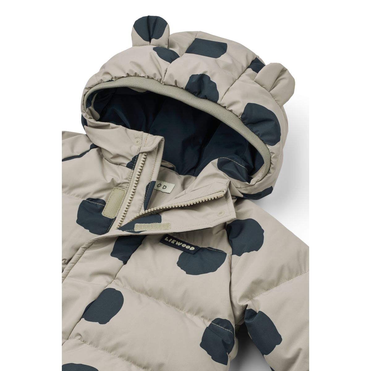 Liewood Adelina Jacket with ears - Spot dots / Mist - JACKET