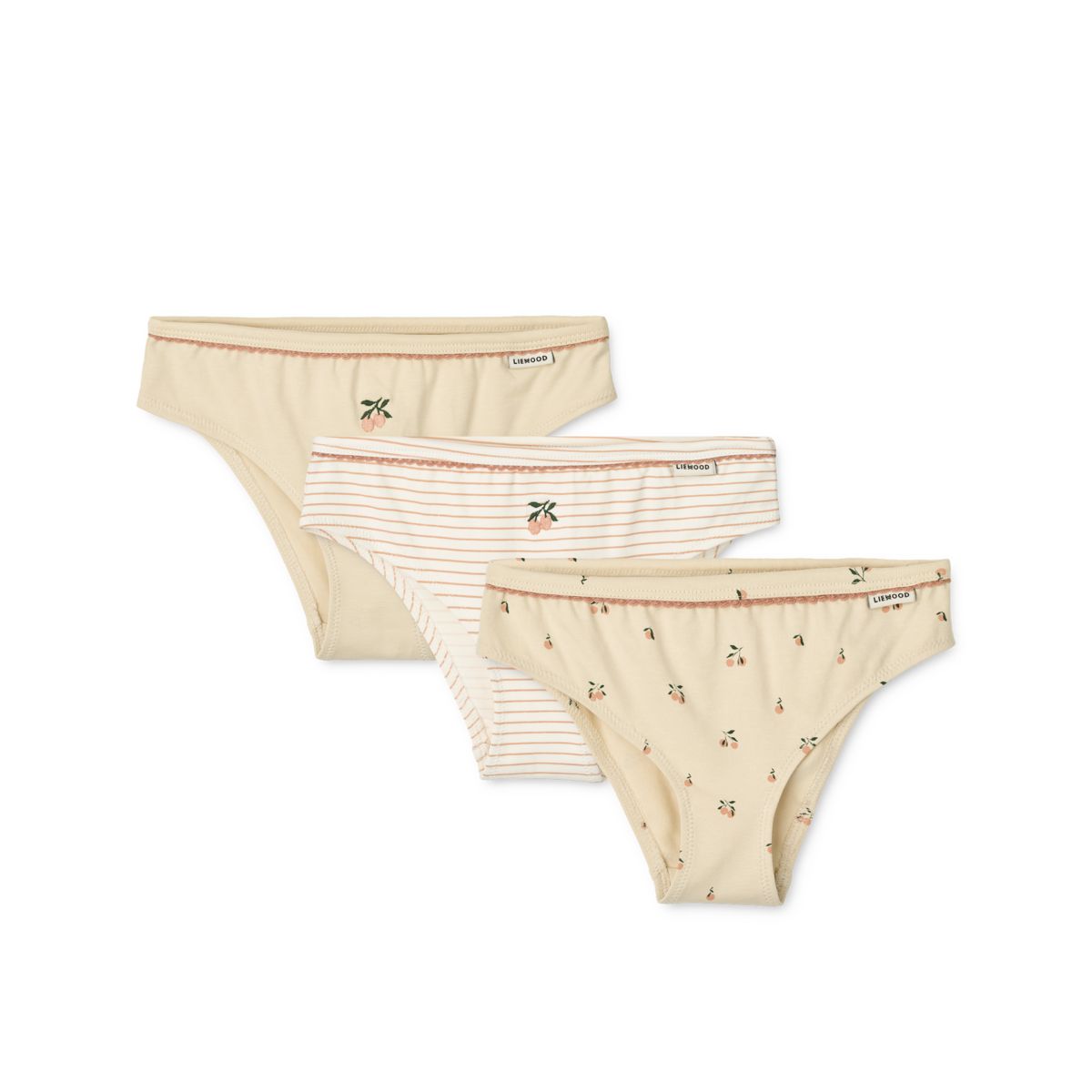 Liewood Aylin Briefs 3-Pack - Mini peach sea shell mix - BRIEFS