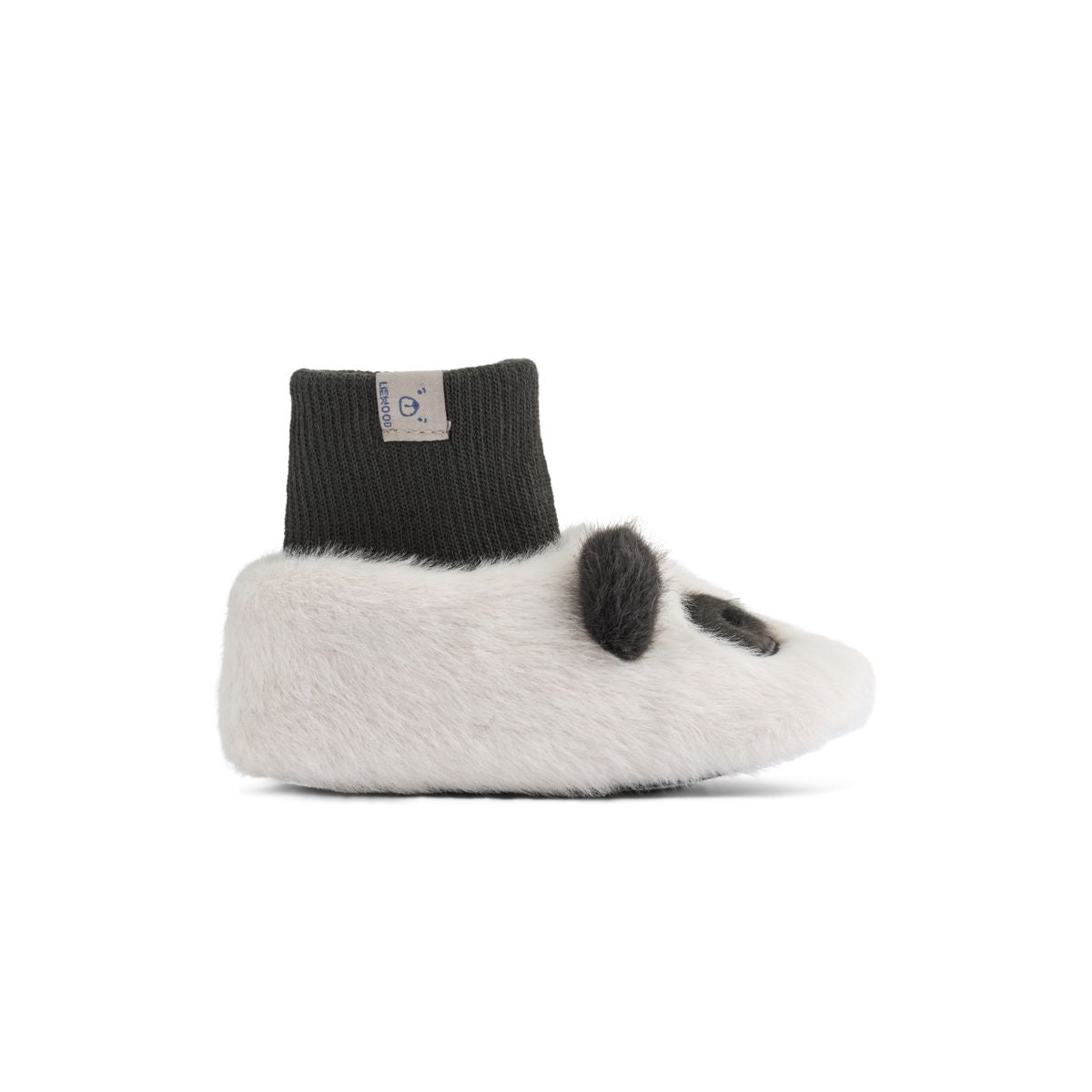 Liewood Beth Panda Plush Slippers - Sandy / Dark grey - INDOOR SLIPPERS