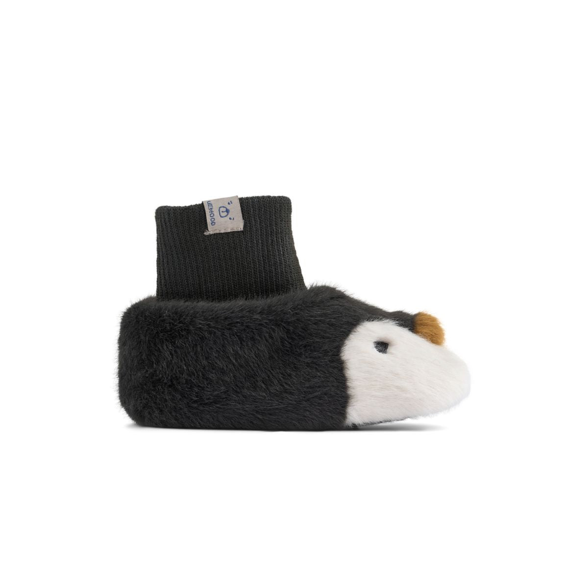 Liewood Beth Penguin Plush Slippers - Sandy / Dark grey - INDOOR SLIPPERS