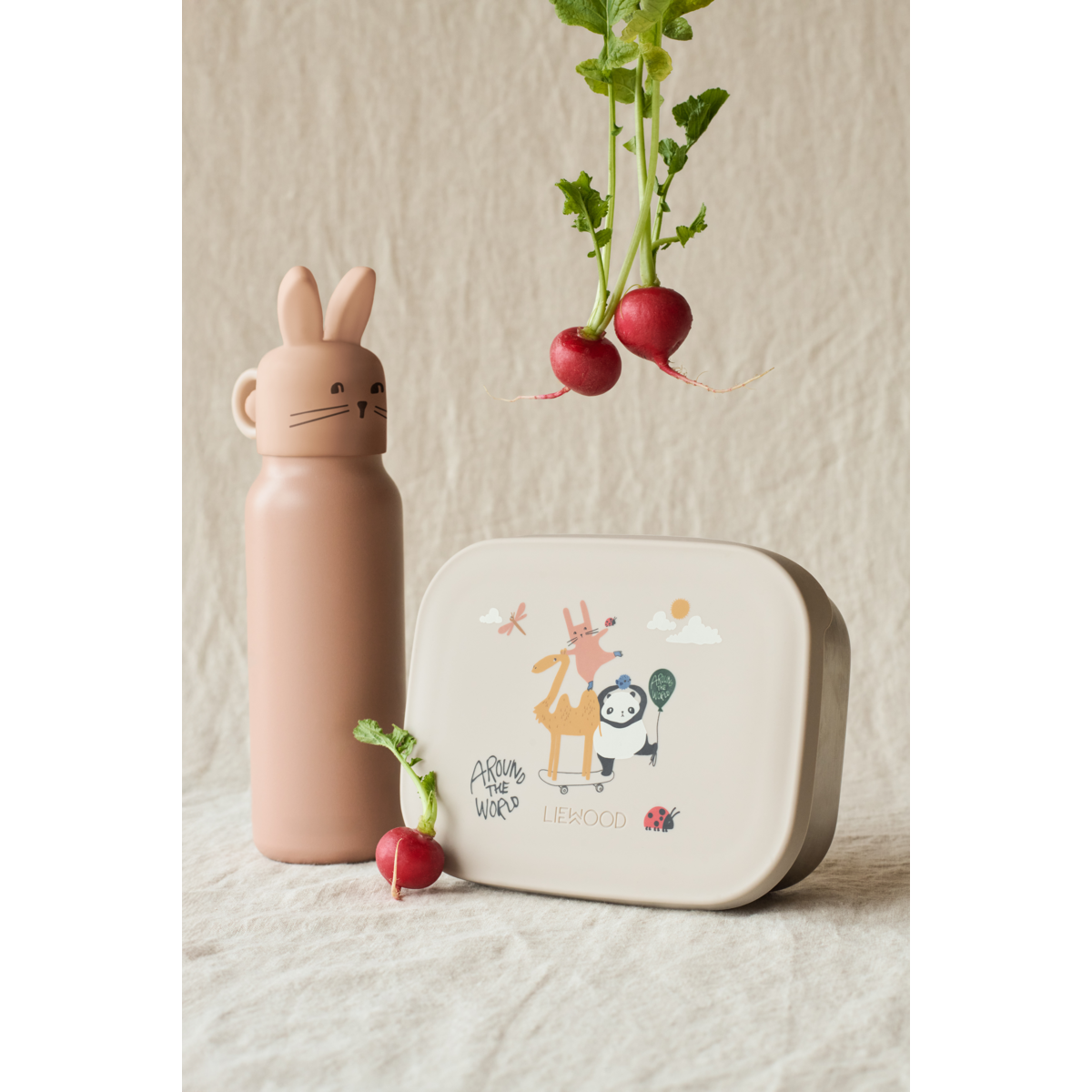 Liewood ARTHUR Steel Lunchbox - Around the world / Sandy - LUNCHBOX