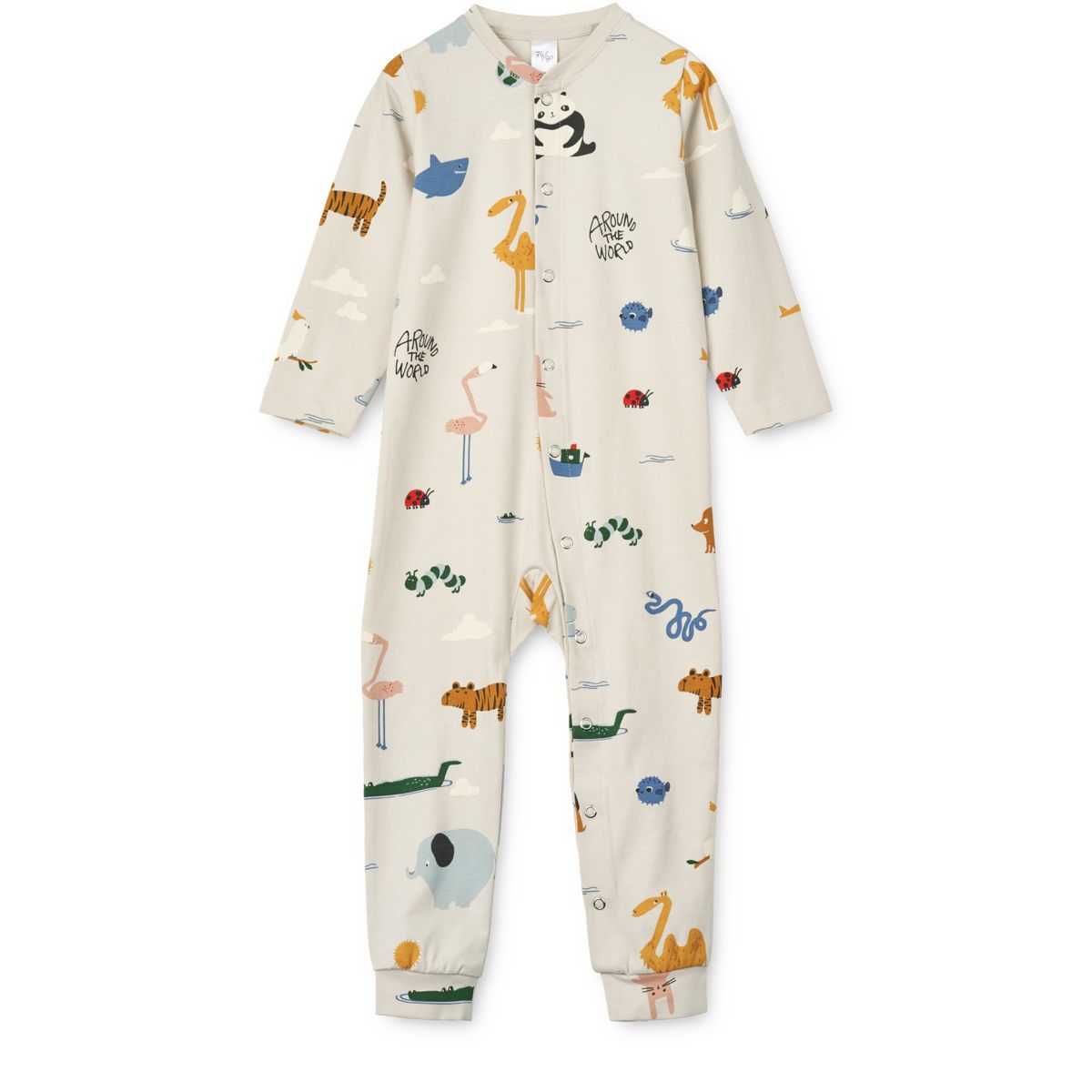 Liewood Birk Printed Pyjama Jumpsuit - Around the world / Sandy - PYJAMAS JUMPSUIT