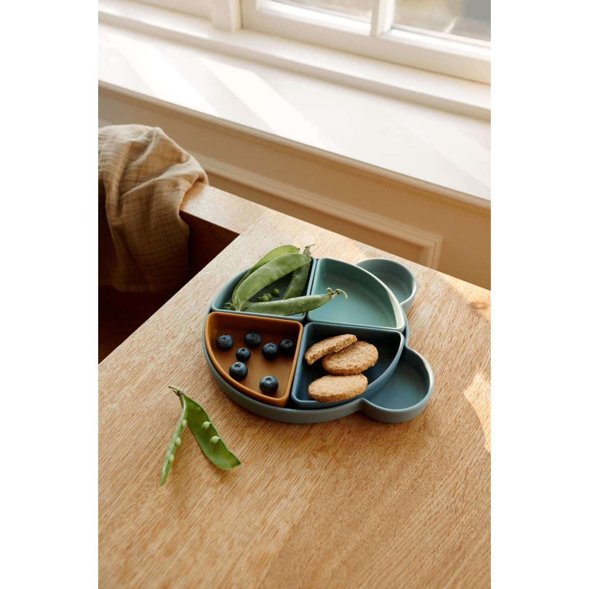 Liewood Arne divider plate - Mr bear blue fog multi mix - PLATE