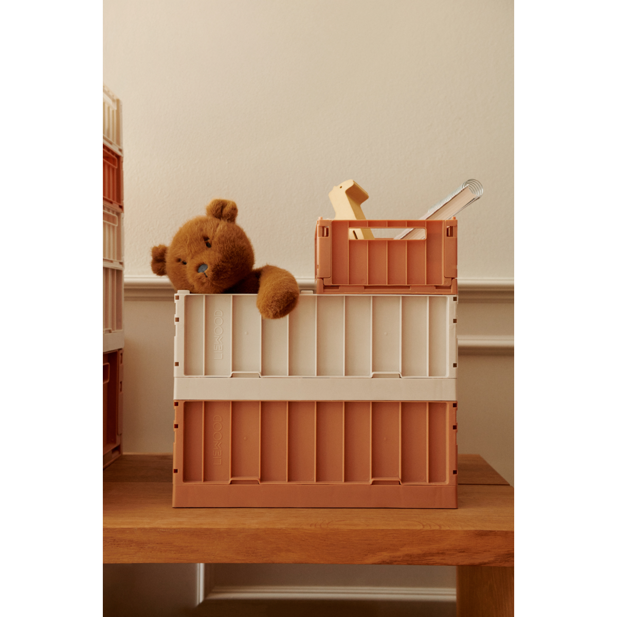 Liewood Weston Medium Storage Box 2-Pack - Sandy - STORAGE BOX