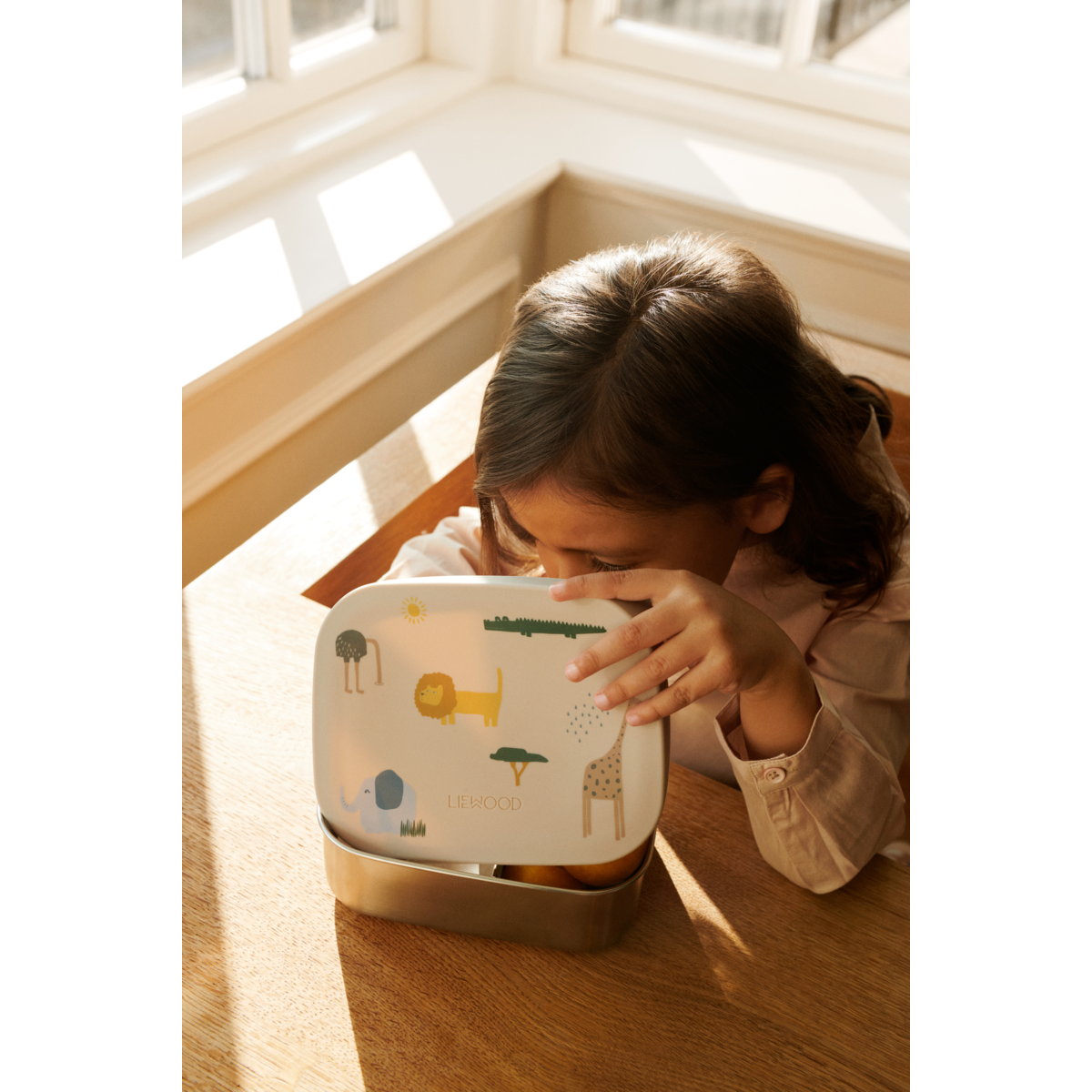 Liewood ARTHUR Steel Lunchbox - Safari sandy mix - LUNCHBOX