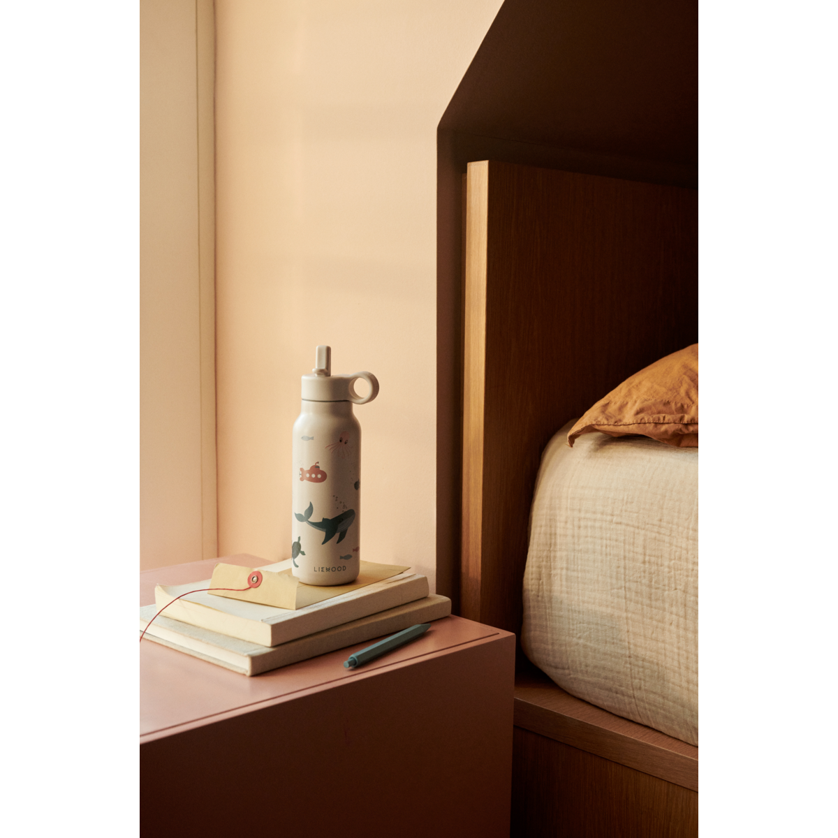 Liewood Falk Water Bottle 350 ml - Sea creature / Sandy - WATER BOTTLE