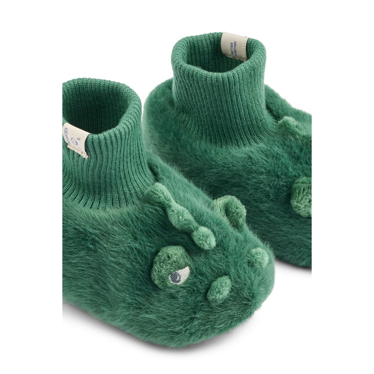 Liewood Beth Crocodile Plush Slippers - Garden green - INDOOR SLIPPERS