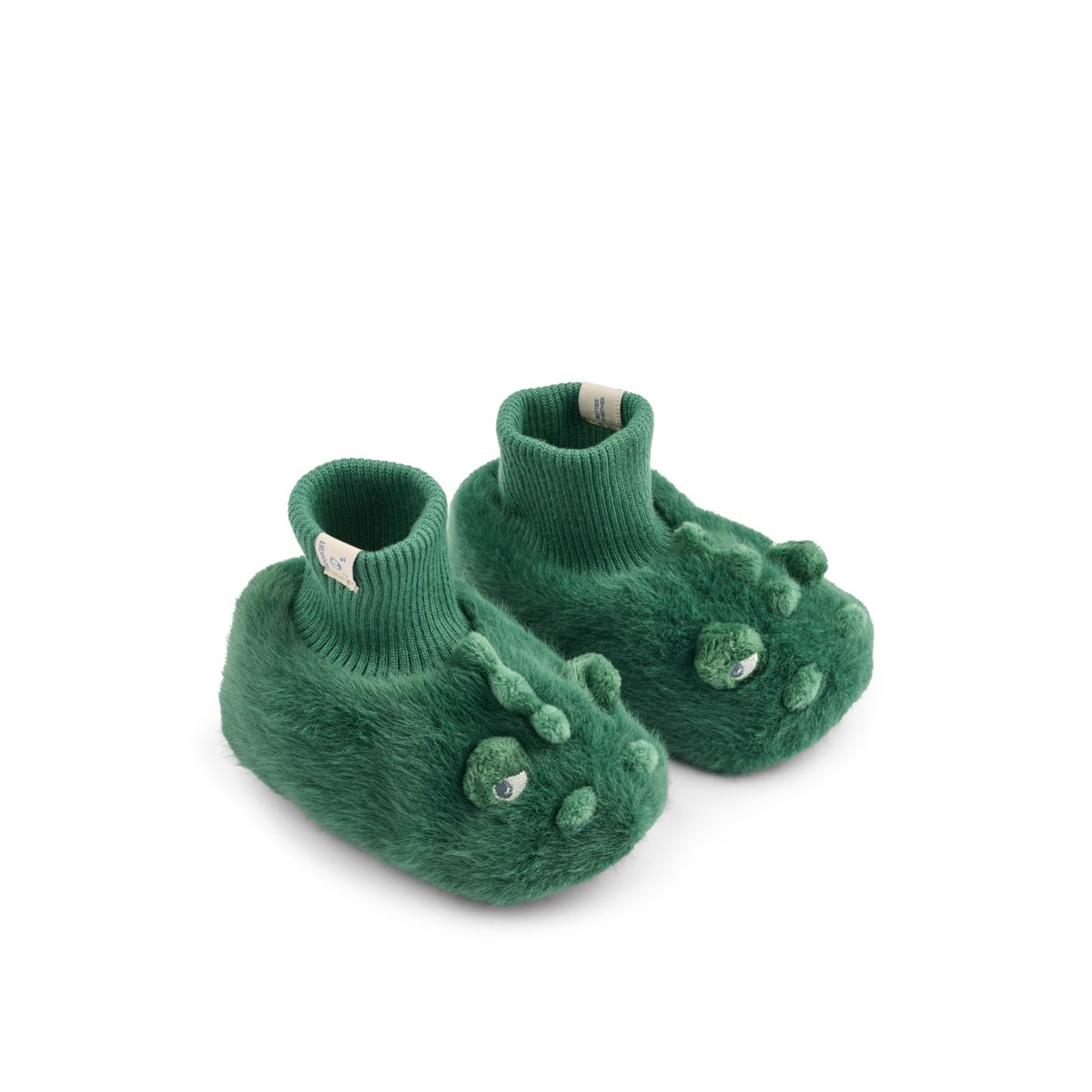 Liewood Beth Crocodile Plush Slippers - Garden green - INDOOR SLIPPERS