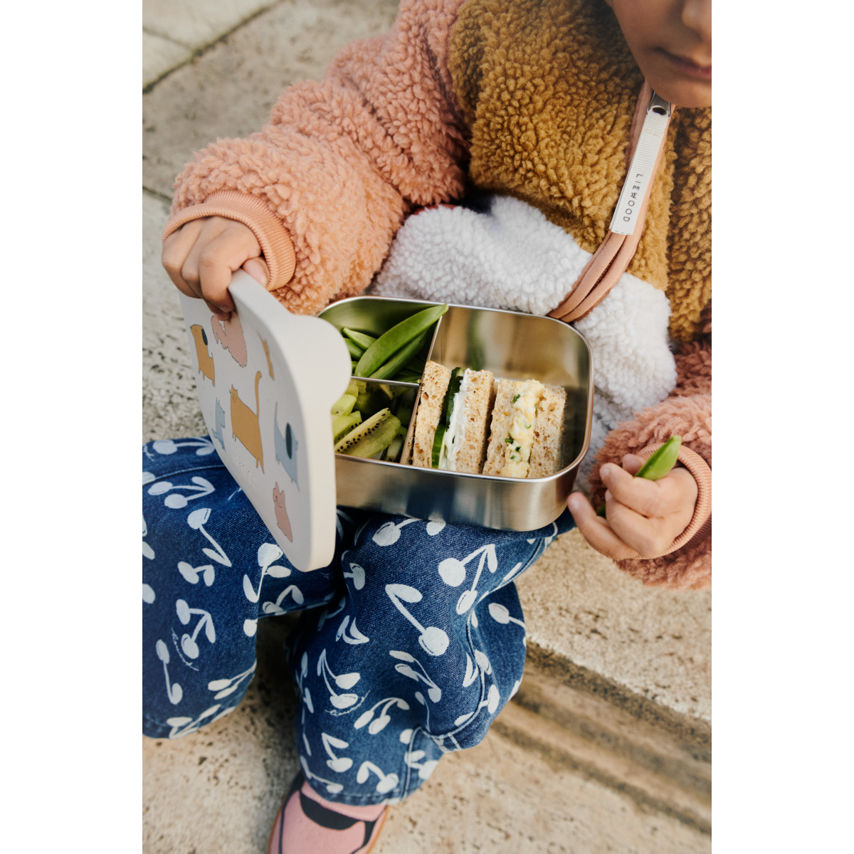 Liewood Arthur Lunchbox - Cats and Dogs / Sandy - LUNCHBOX