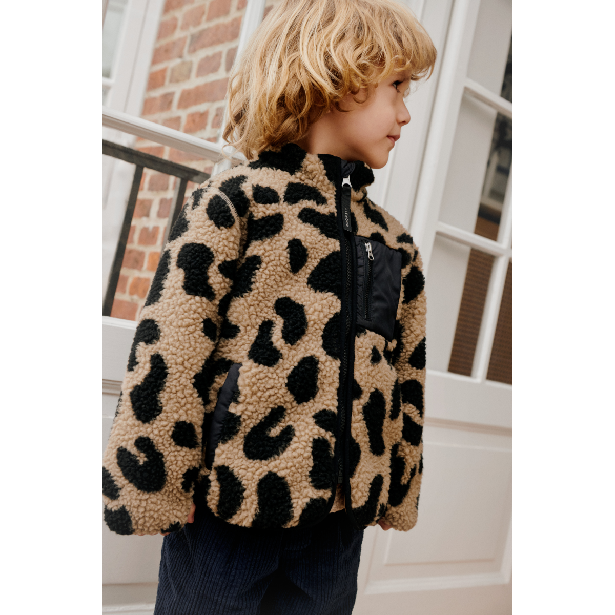Liewood Nolan Pile Jacket - Mega leo / Oat mix - JACKET
