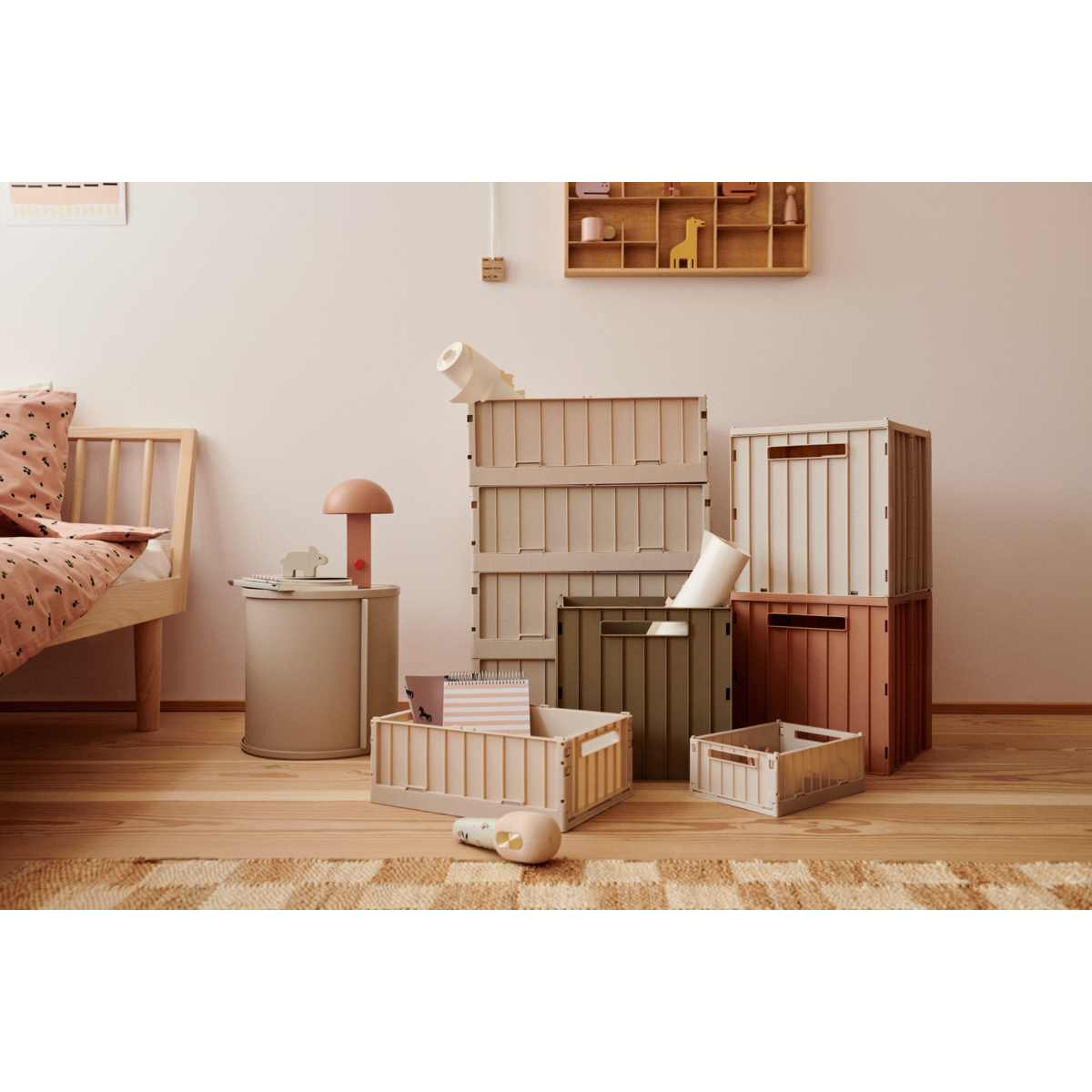 Liewood Elijah Storage Box with Lid - Sandy - STORAGE BOX
