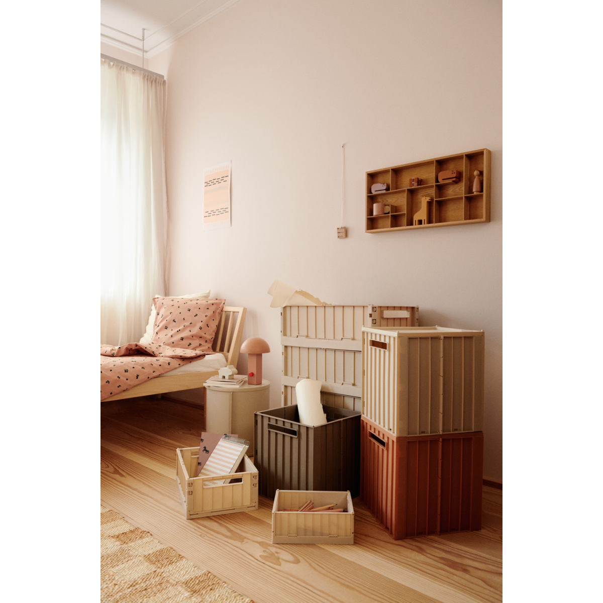 Liewood Elijah Storage Box with Lid - Sandy - STORAGE BOX