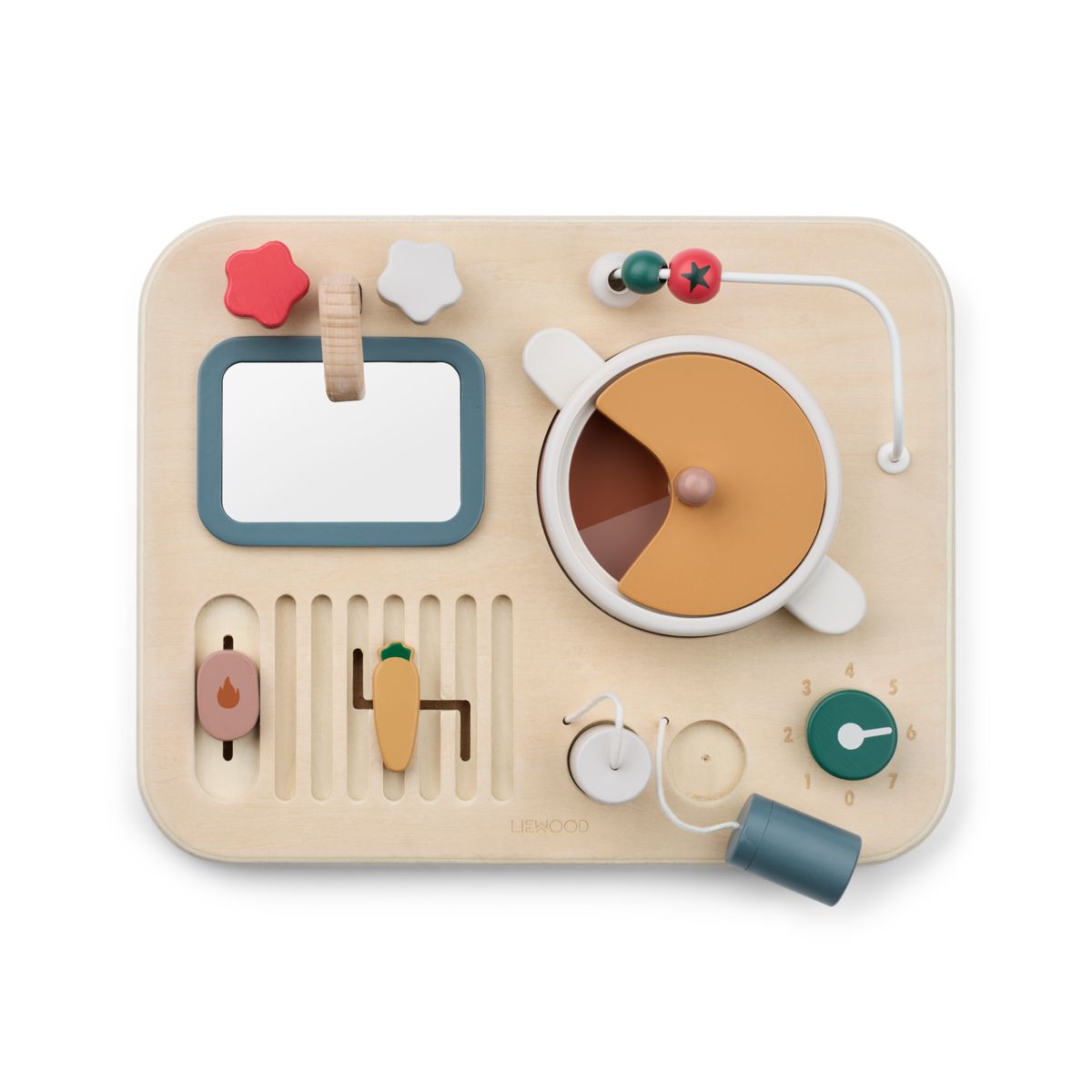 Liewood Magnus wooden play board - Sandy multi mix - MOTORICAL