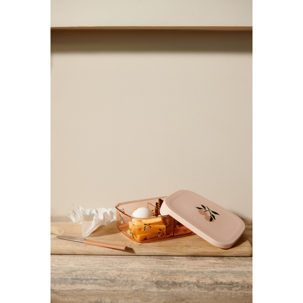 Liewood Arthur Tritan Lunchbox - Peach / Sea shell - LUNCHBOX