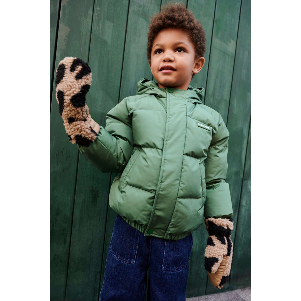 Liewood GRETHE Pile Mittens - Mega leo / Oat mix - GLOVES/MITTENS