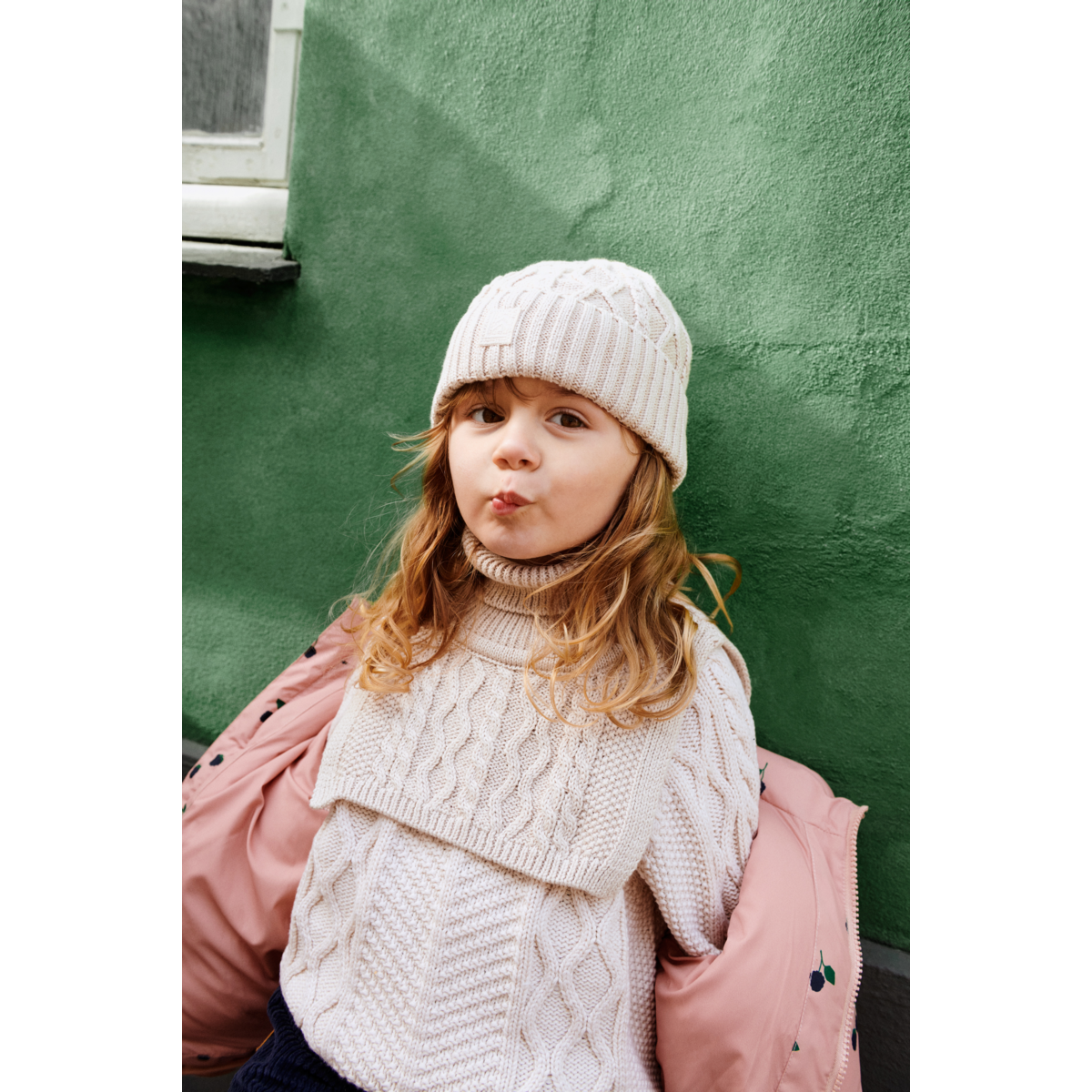 Liewood EZRA Cable Knit Beanie - Sandy - HATS/CAP