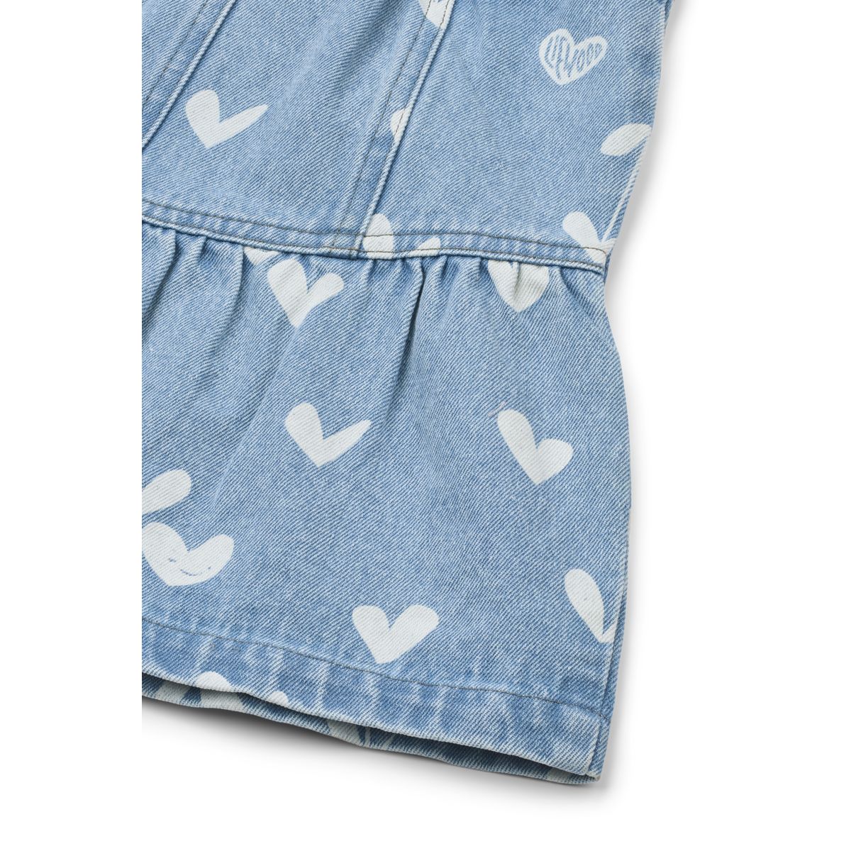 Liewood Dayla Printed Denim Skirt - Sweethearts / light blue denim - SKIRT