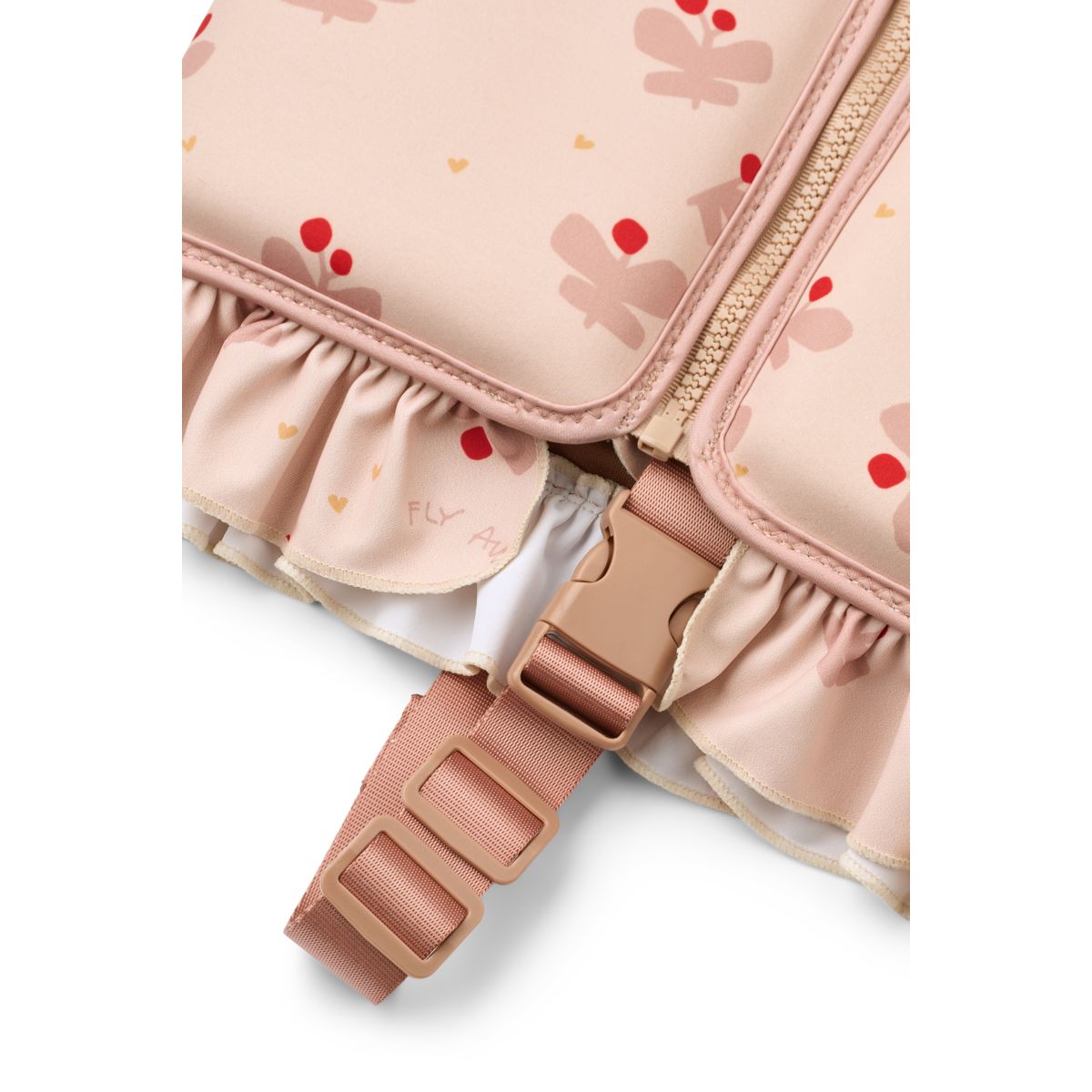 Liewood Dove Swim Vest with Frills - Butterfly / Apple blossom - SWIM VEST