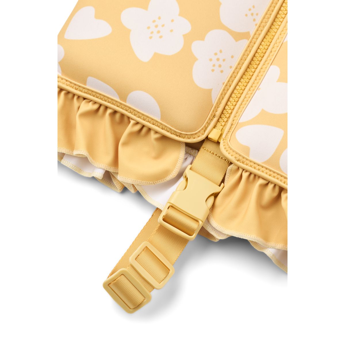 Liewood Dove Swim Vest with Frills - Flower / Lemon yellow - SWIM VEST