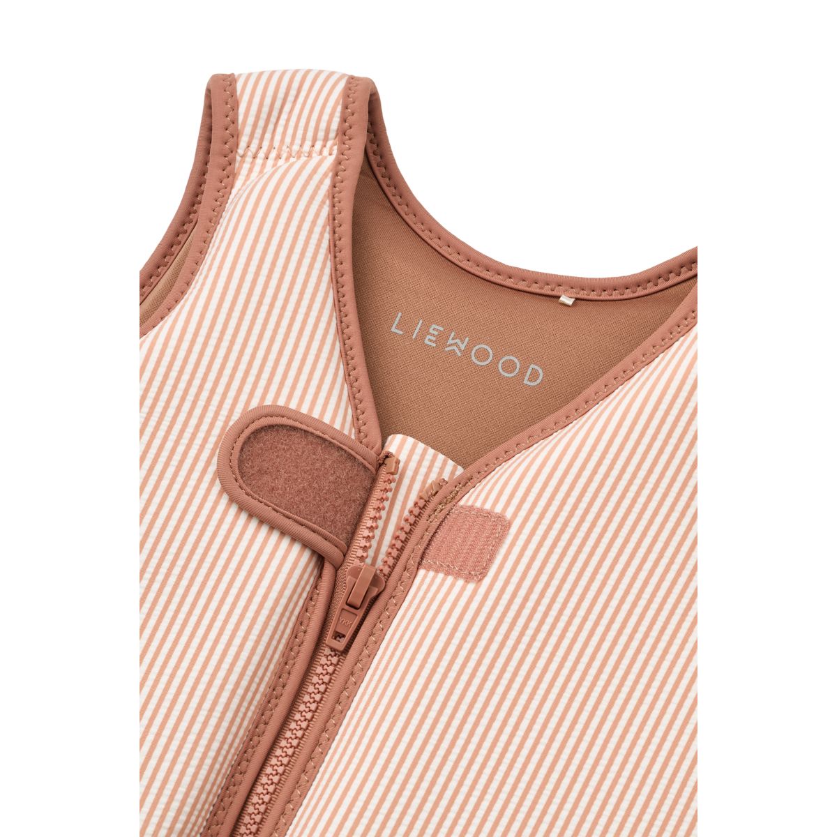 Liewood Dove Seersucker Swim Vest - Y/D stripe Pale tuscany / Creme de la creme - SWIM VEST