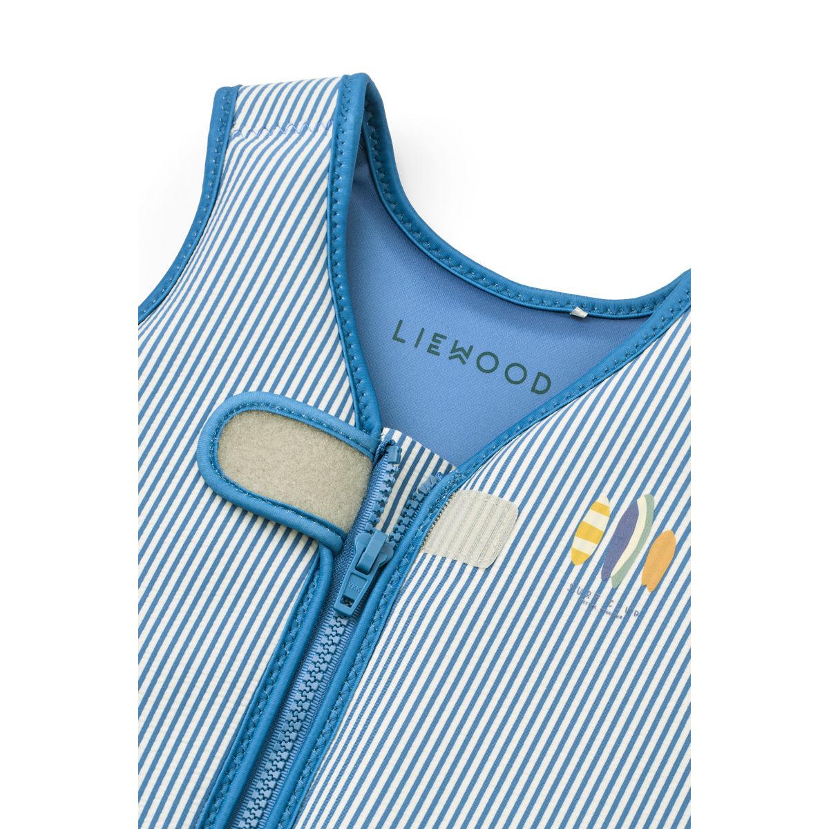 Liewood Dove Seersucker Swim Vest - Y/D stripe Riverside / Creme de la creme - SWIM VEST