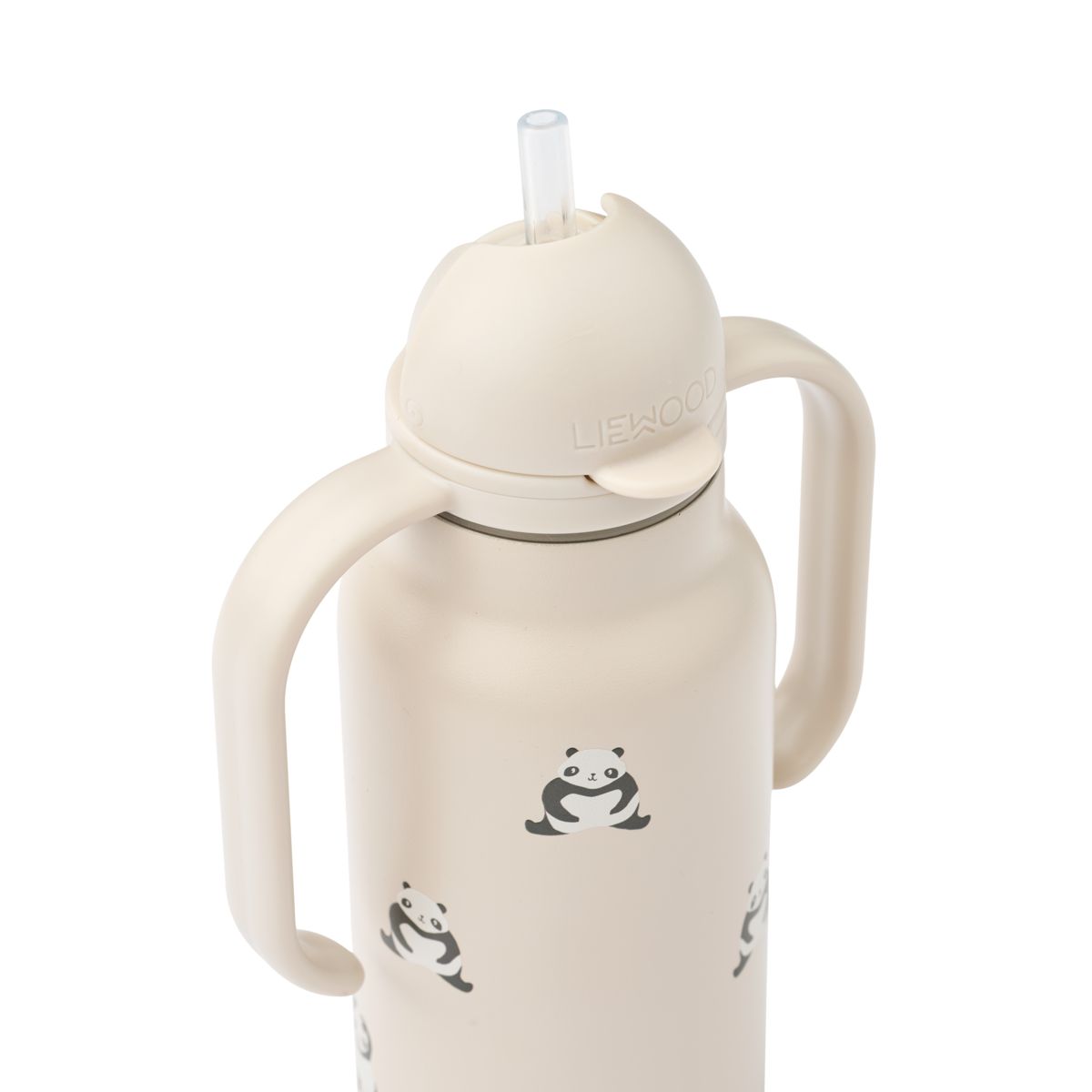 Liewood Kimmie Printed Bottle 250 Ml - Mini panda / Sandy - WATER BOTTLE