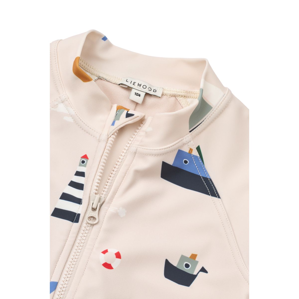 Liewood Max Long-sleeved Swim Jumpsuit - Sailing / Sandy - SWIMSUIT