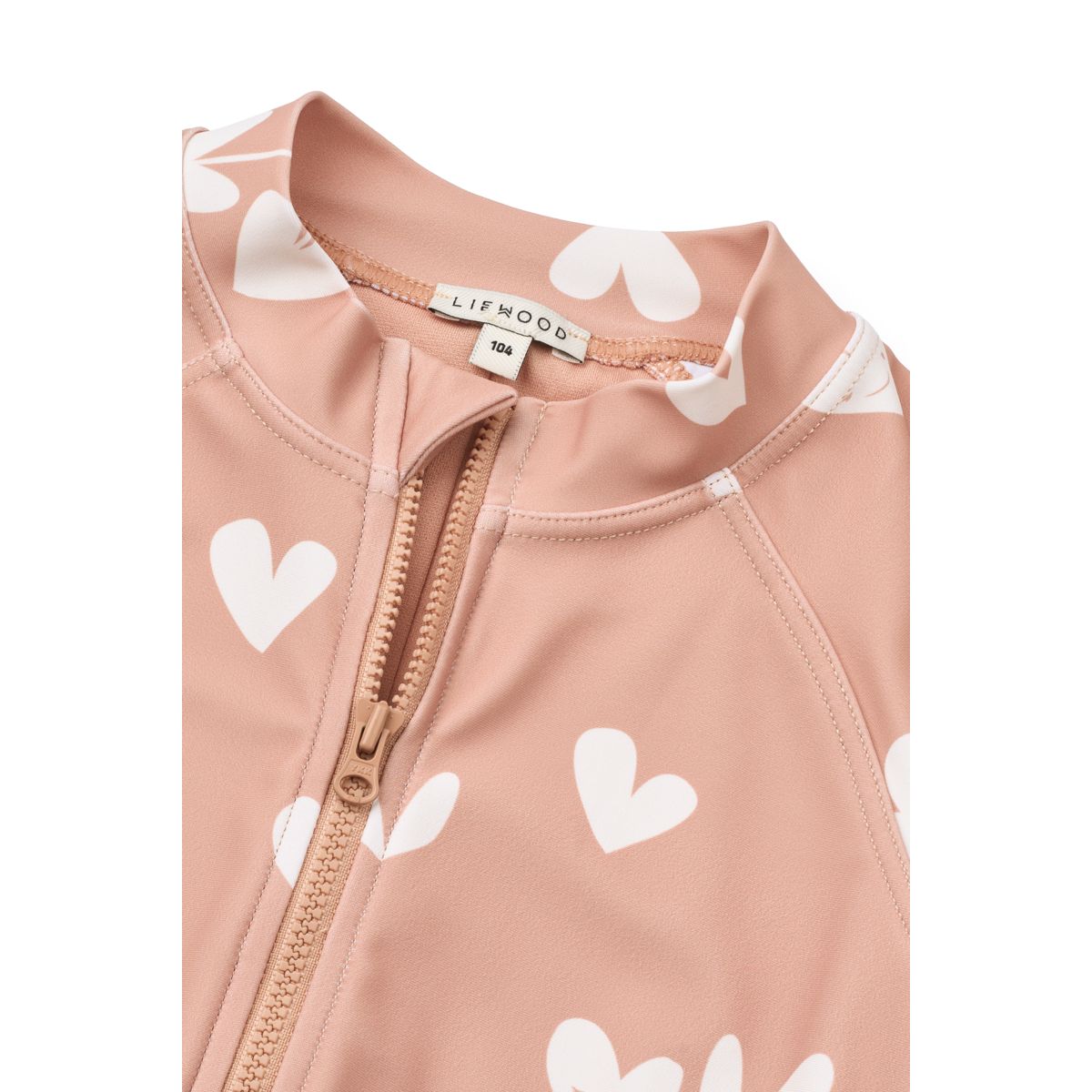 Liewood Max Long-sleeved Swim Jumpsuit - Sweethearts / Pale tuscany - SWIMSUIT
