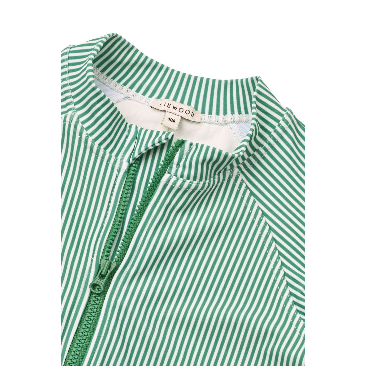 Liewood Max Striped long-sleeved Swim Jumpsuit - Bright garden / Creme de la creme - SWIMSUIT