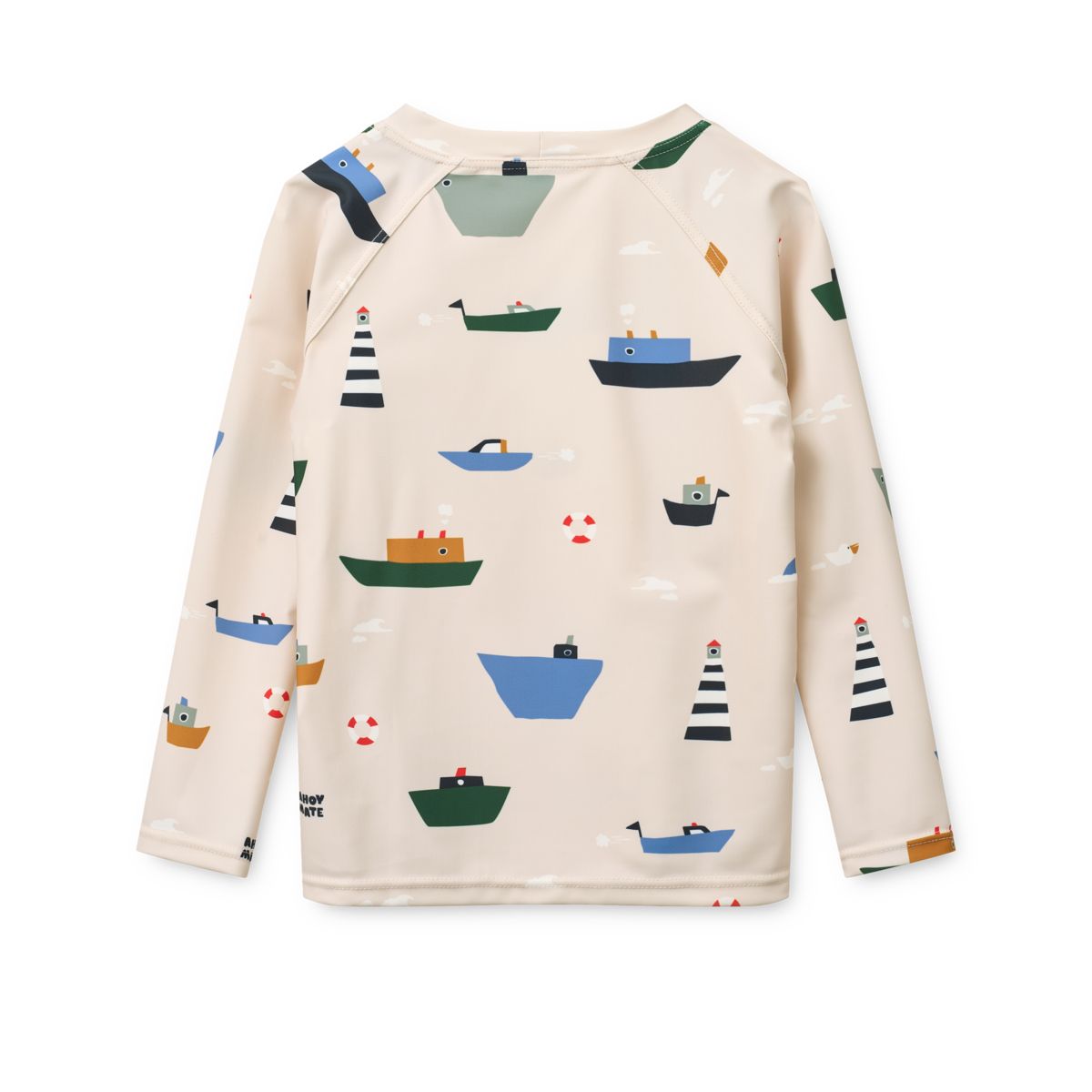 Liewood Noah Printed long-sleeved swim t-shirt - Sailing / Sandy - SWIM TEE