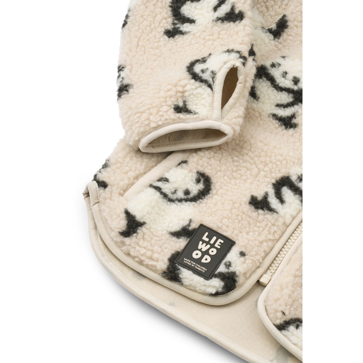 Liewood Nolan Pile Jacket - Panda / Sandy - JACKET