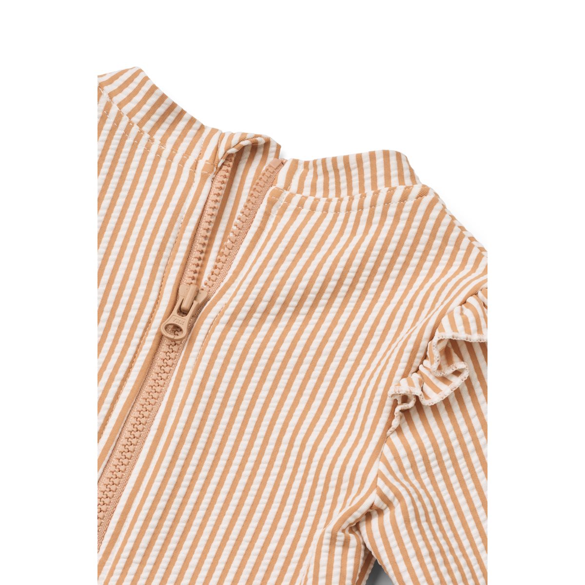 Liewood Sille Seersucker Baby Swimsuit - Y/D stripe Pale tuscany / Creme de la creme - SWIMSUIT