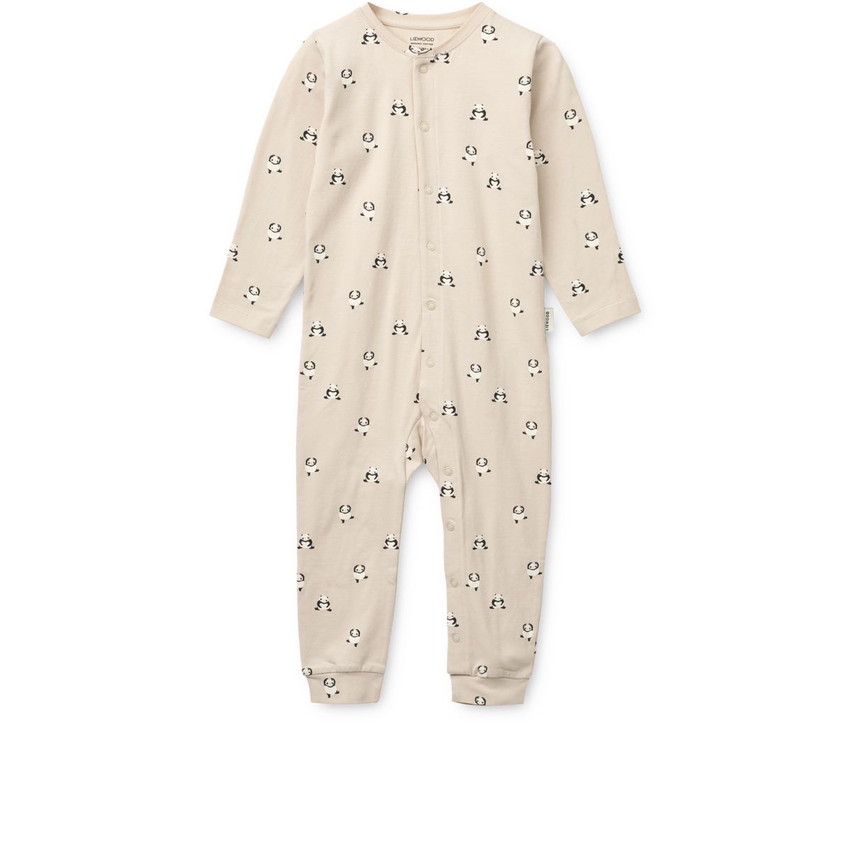 Liewood Birk Printed Pyjama Jumpsuit - Mini panda / Sandy - PYJAMAS JUMPSUIT