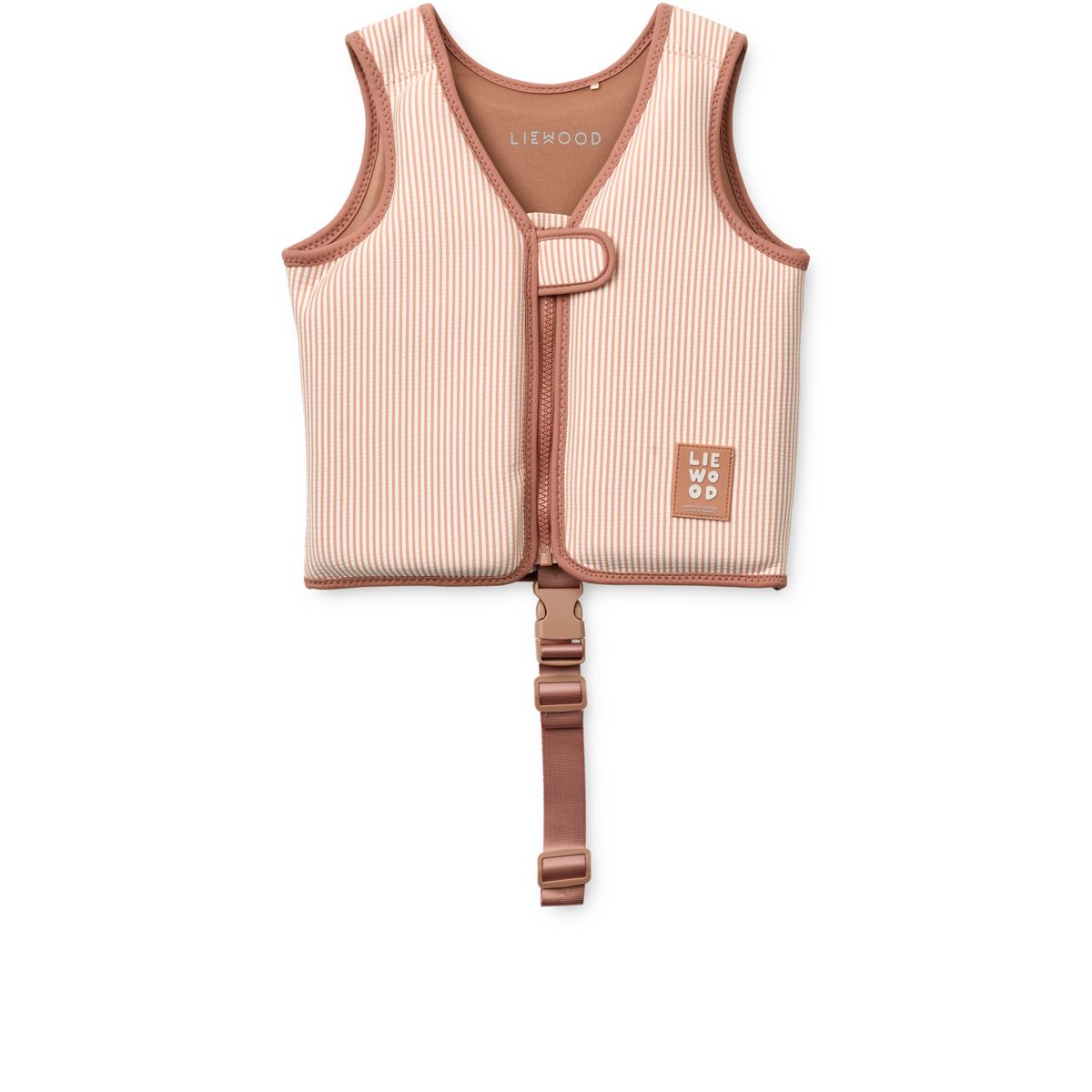 Liewood Dove Seersucker Swim Vest - Y/D stripe Pale tuscany / Creme de la creme - SWIM VEST