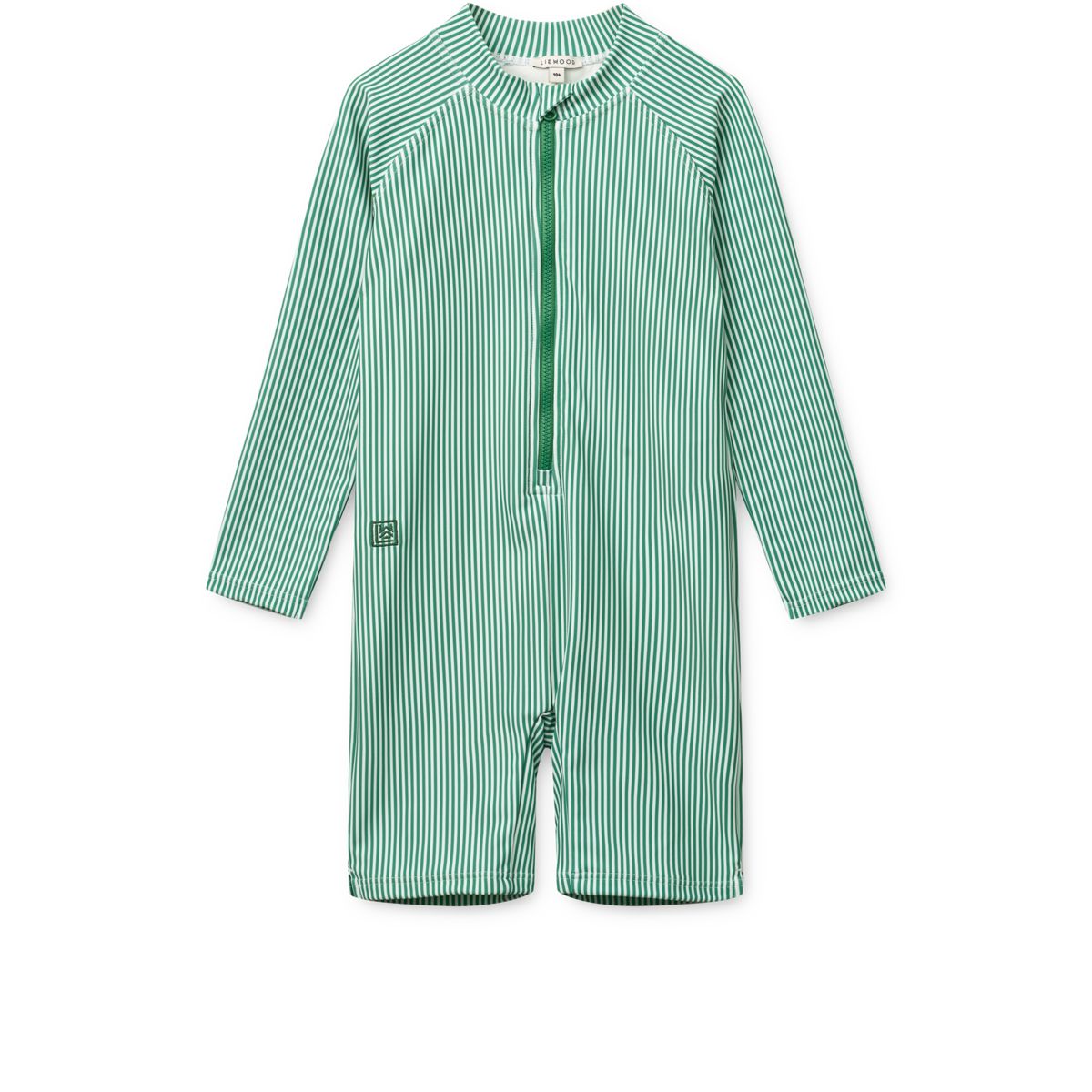 Liewood Max Striped long-sleeved Swim Jumpsuit - Bright garden / Creme de la creme - SWIMSUIT