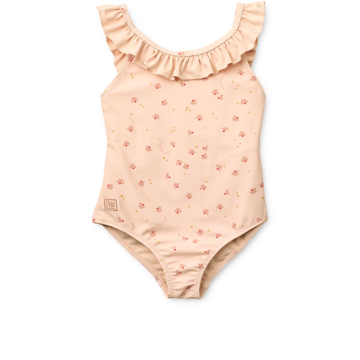 Liewood Kallie printed ruffle swimsuit - Mini Butterfly / Apple blossom - SWIMSUIT