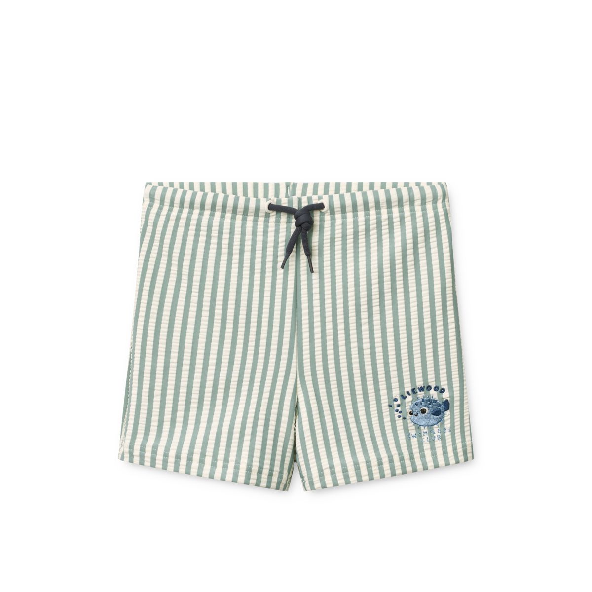 Liewood Otto Seersucker Swim Trunks - Y/D stripe Peppermint / Creme de la creme - SWIMPANTS