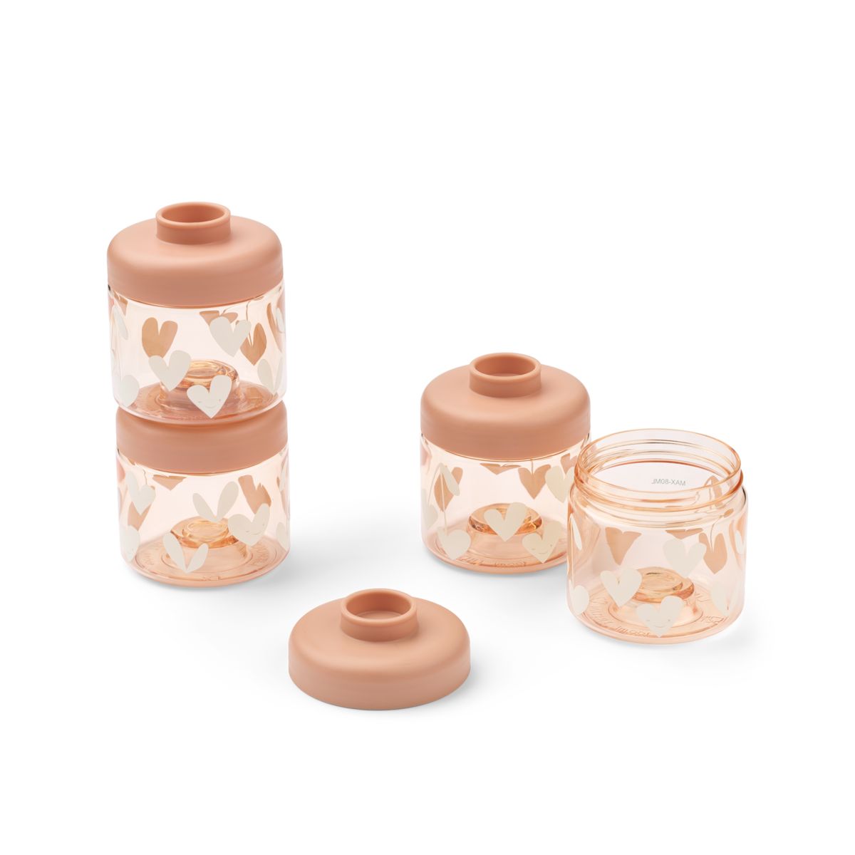 Liewood Dominique Baby Food Boxes - Sweethearts / Pale tuscany - SNACKBOX