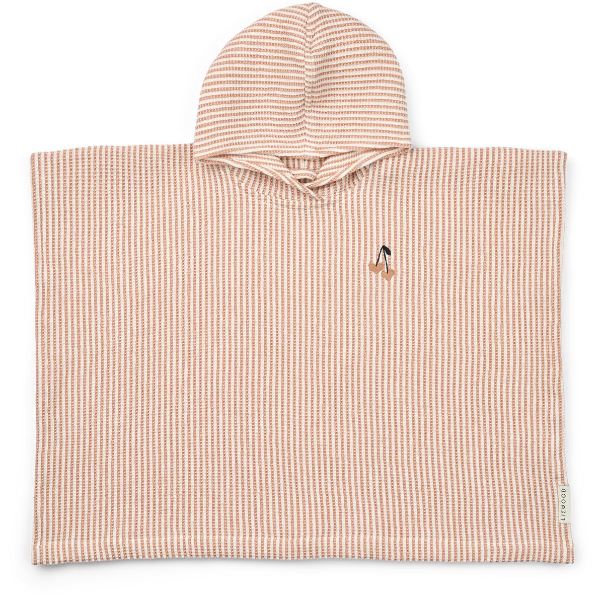 Liewood Paco Embroidery Poncho - Y/D stripe Tuscany rose / Creme de la creme - BATHROBE / PONCHO