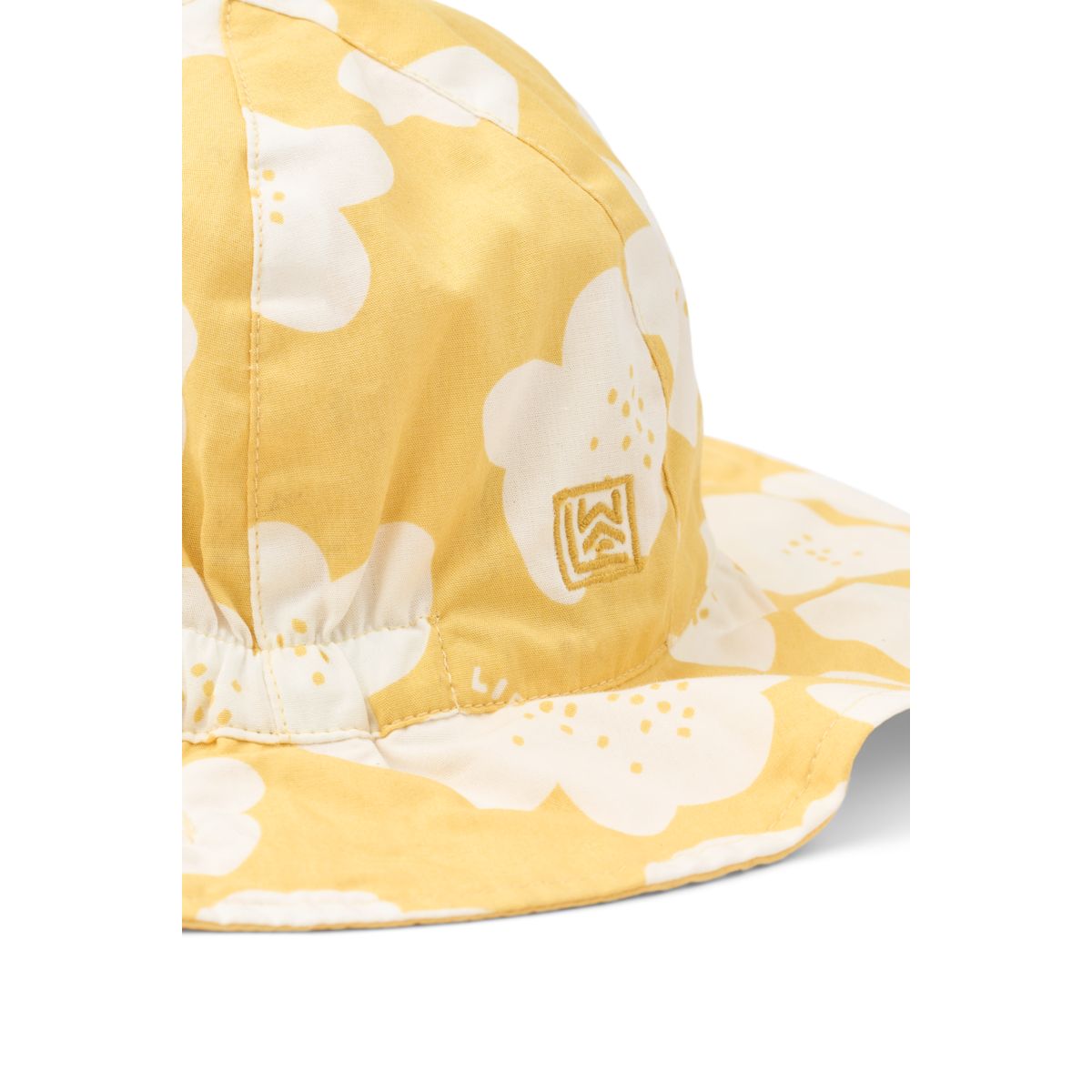 Amelia Reversible Sun Hat - Flower / Lemon yellow