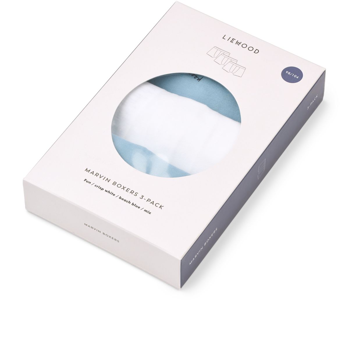 Marvin Boxers 3-Pack - Fun / Crisp white / beach blue / mix