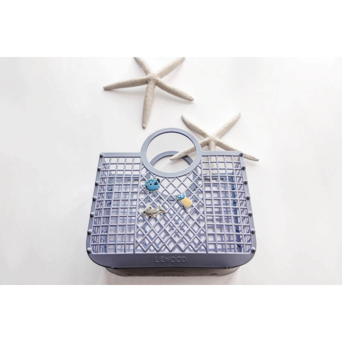 Samantha Basket with Charms - Dusty lavender