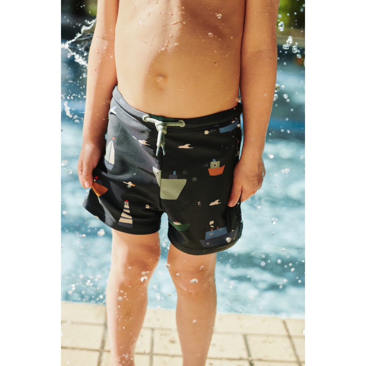 Liewood Otto Printed Swim Trunks - Sailing / Classic navy - SWIMPANTS